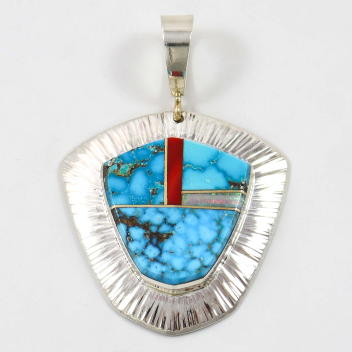 Ithaca Peak Turquoise Pendant by Duane Maktima - Garland's