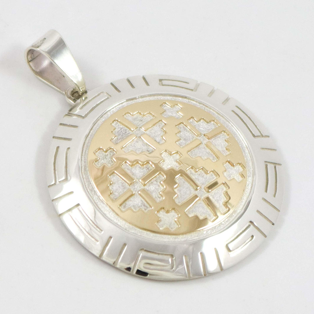 Gold on Silver Pendant