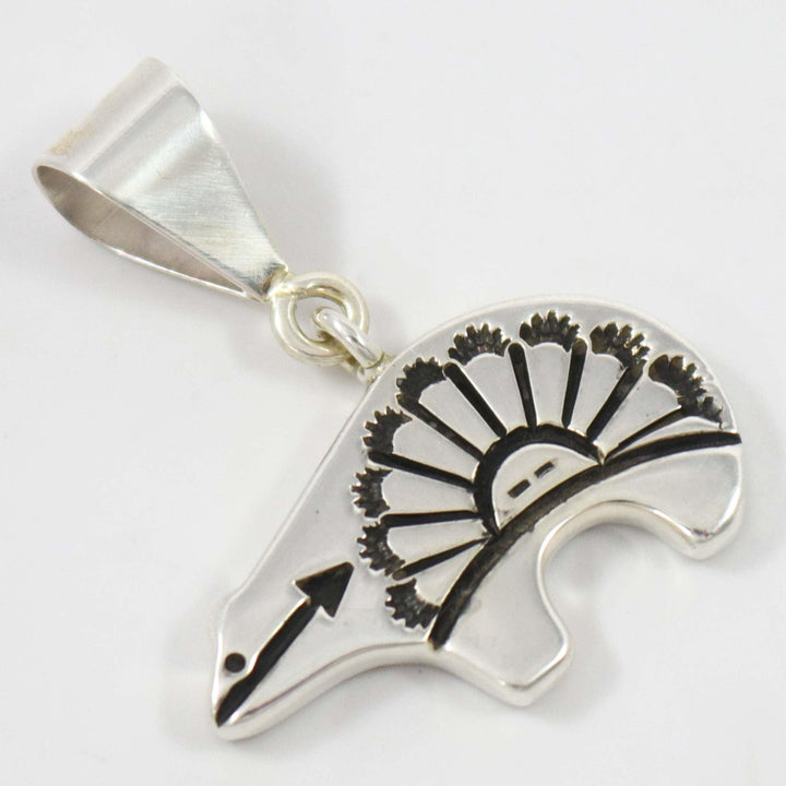 Reversible Silver Bear Pendant