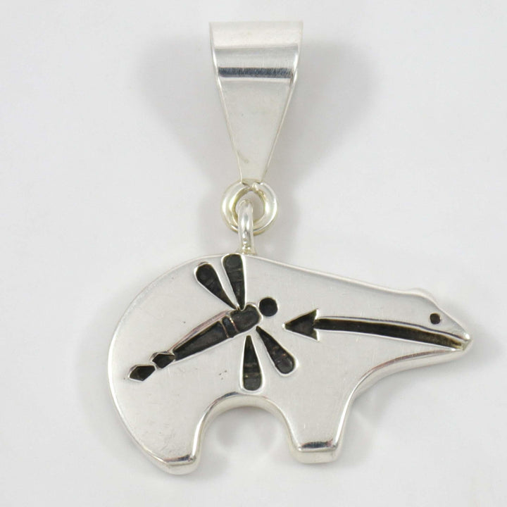 Reversible Silver Bear Pendant