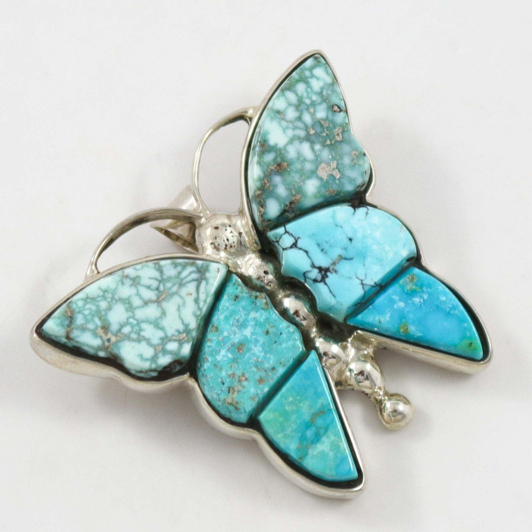 Turquoise Butterfly Pin and Pendant