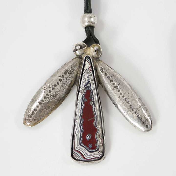 Fordite Bug Pendant