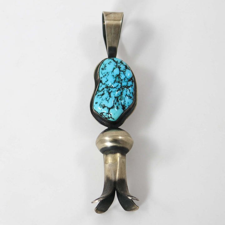 Turquoise Squash Blossom Pendant