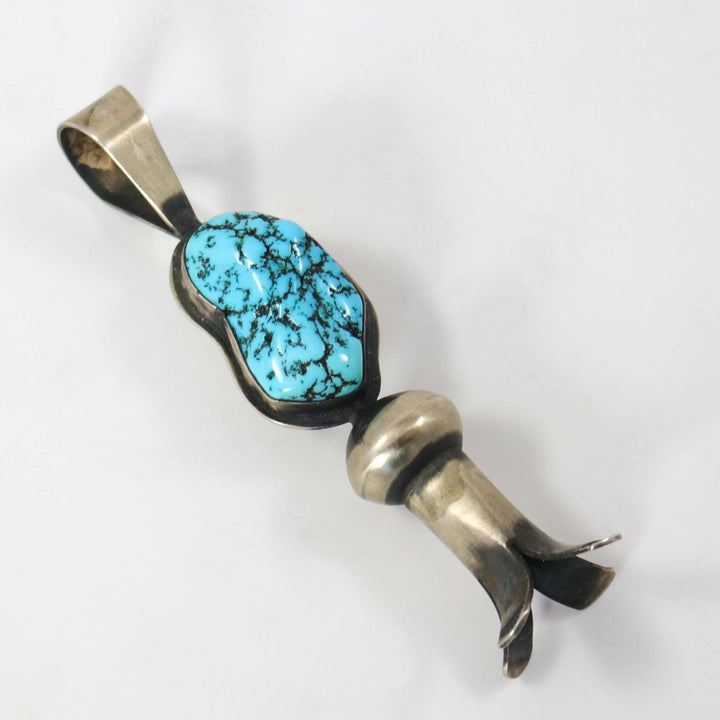 Turquoise Squash Blossom Pendant
