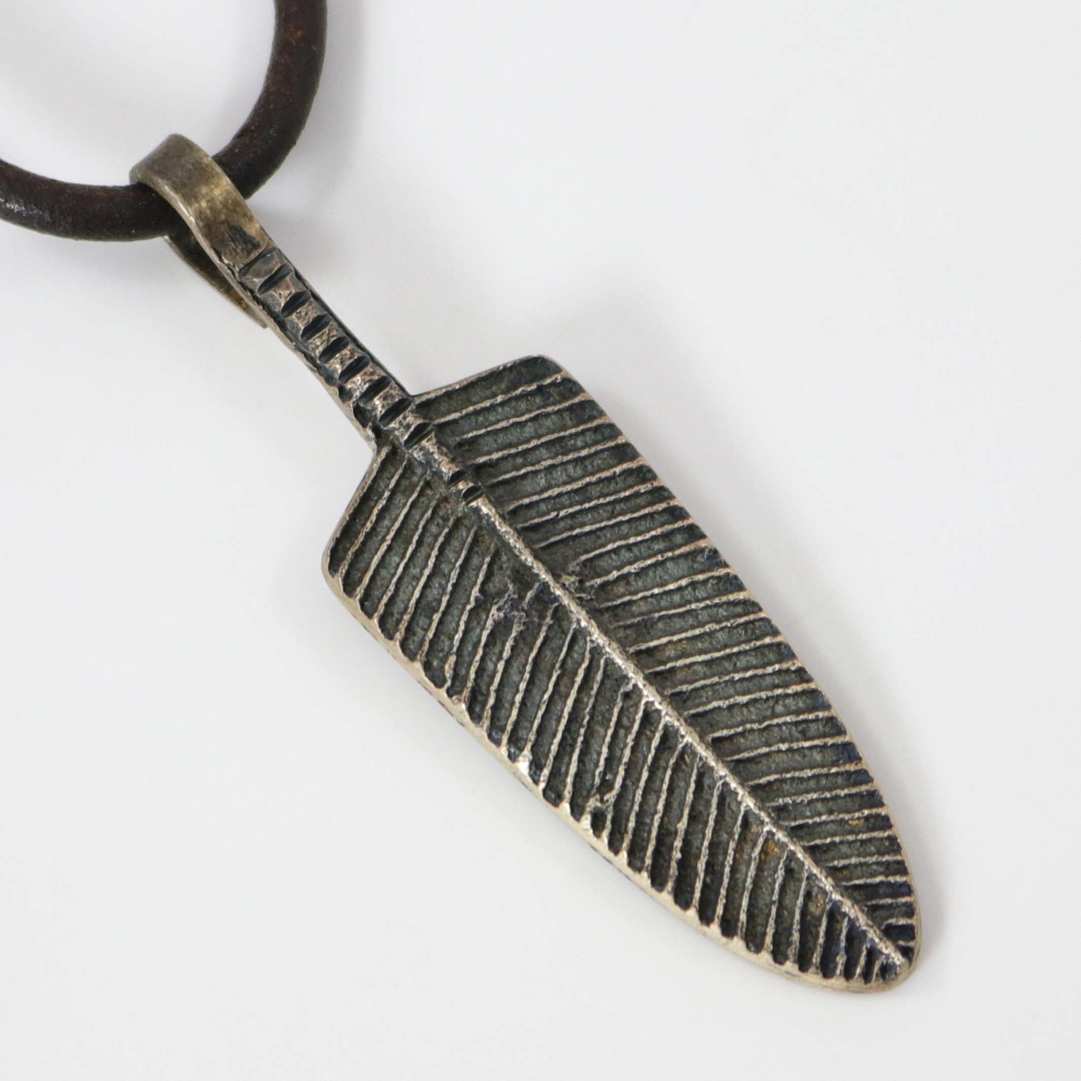 Feather Pendant on Leather – Garland's