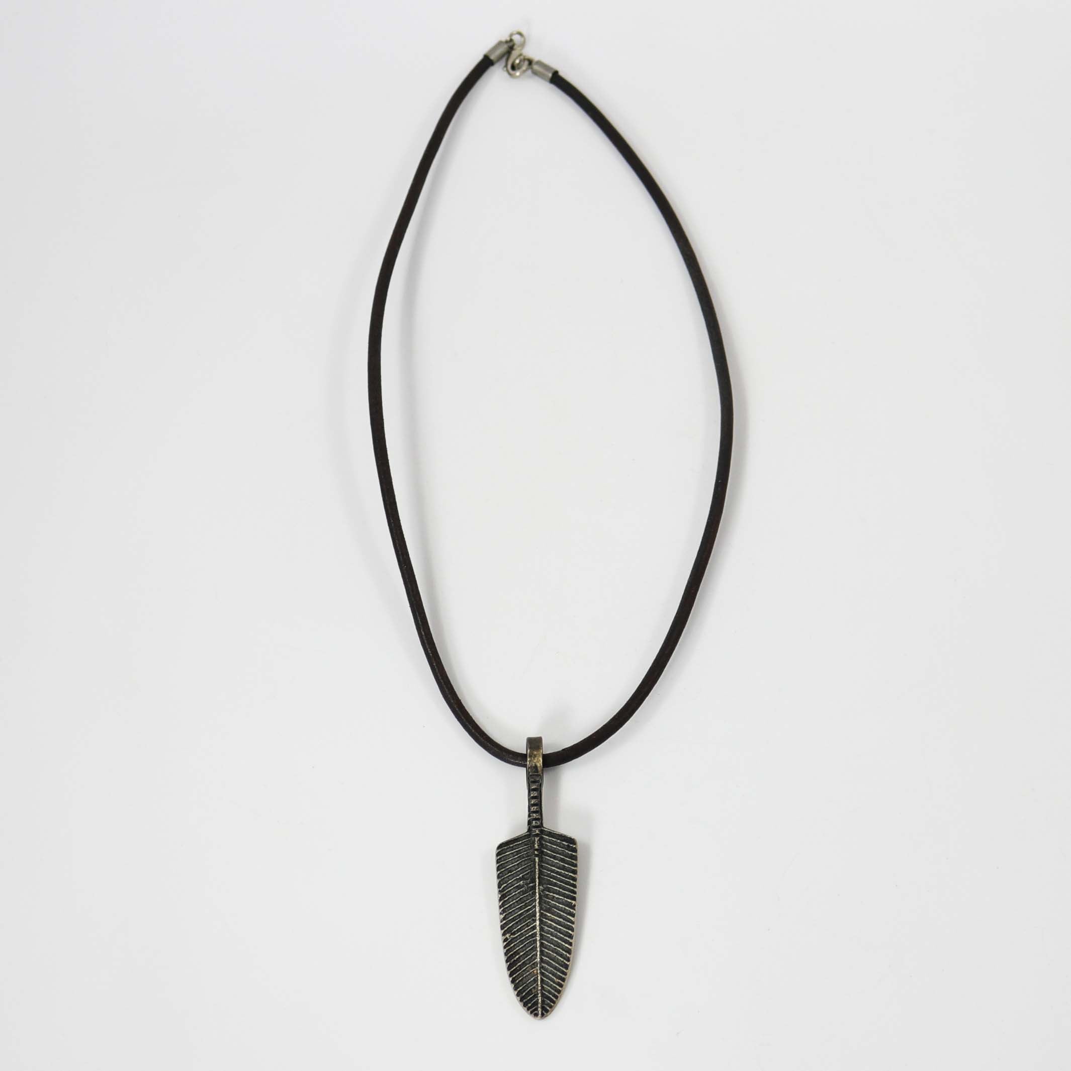 Leather Feather Necklace