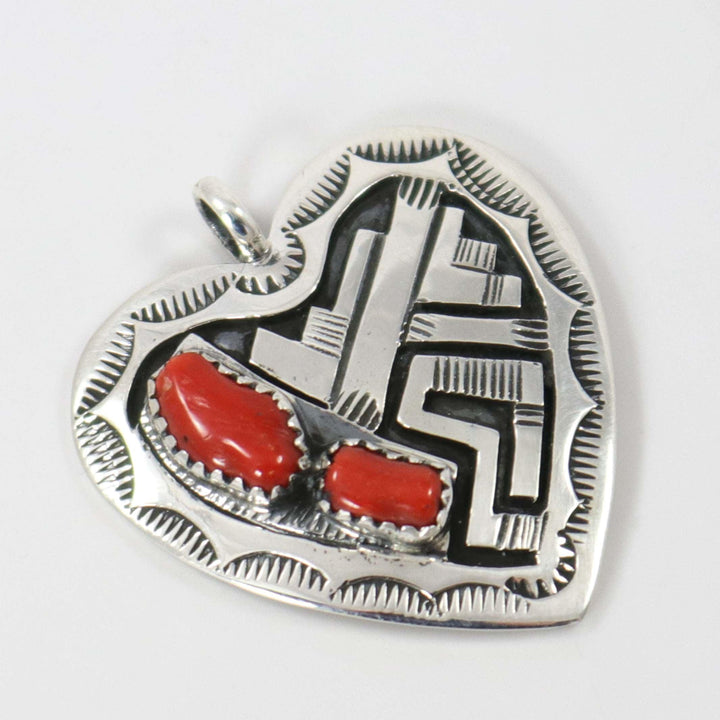 Coral Heart Pendant