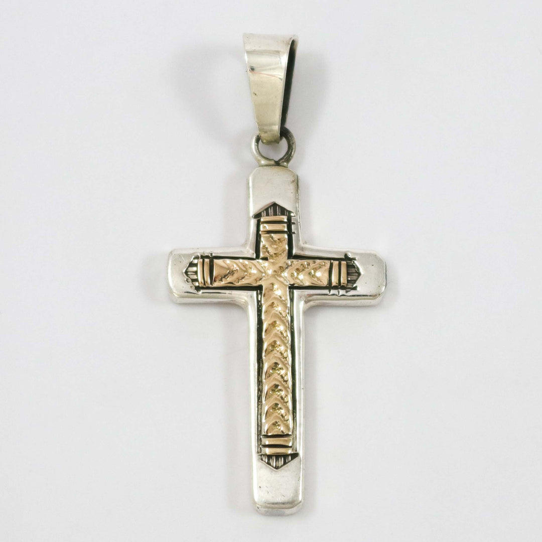 Gold on Silver Cross Pendant