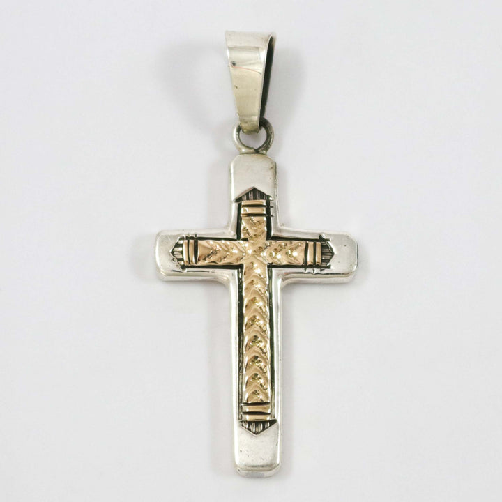 Gold on Silver Cross Pendant