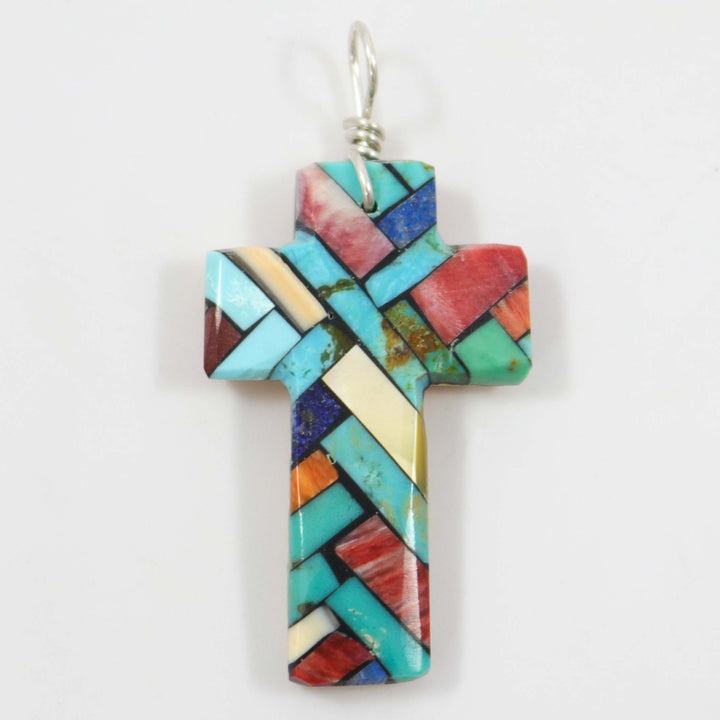 Inlay Cross Pendant