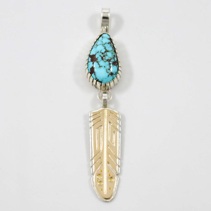 Turquoise Feather Pendant