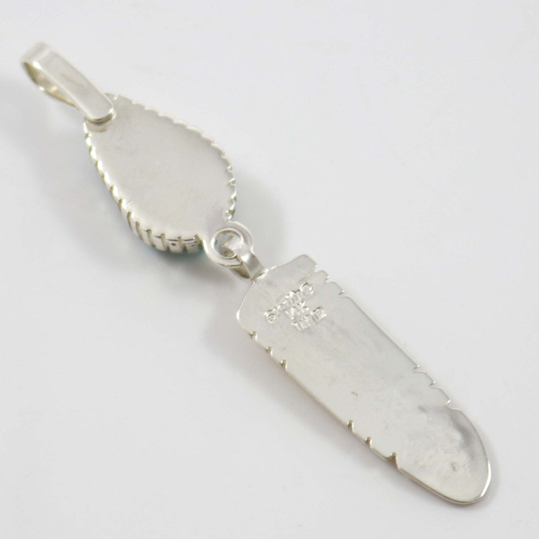 Turquoise Feather Pendant