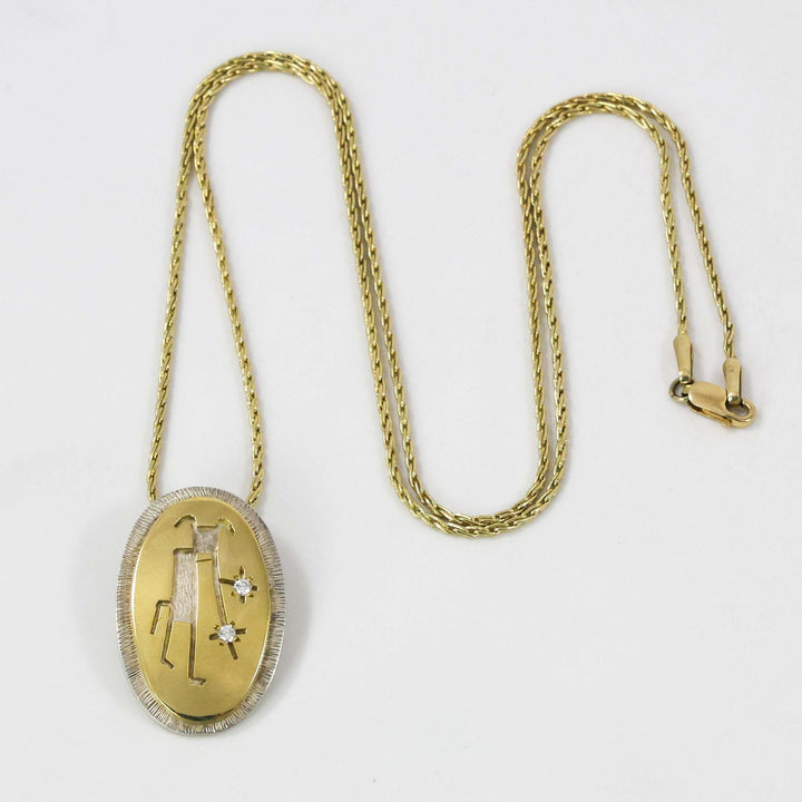 Starblower Pendant with Diamonds
