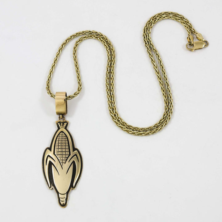 Gold Corn Pendant
