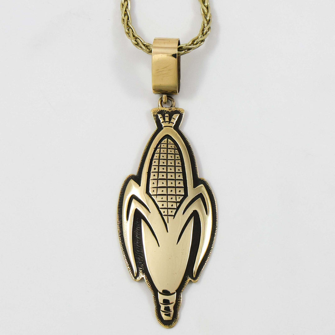Gold Corn Pendant