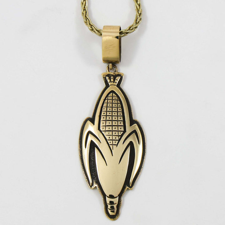 Gold Corn Pendant