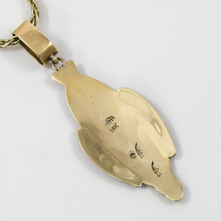 Gold Corn Pendant