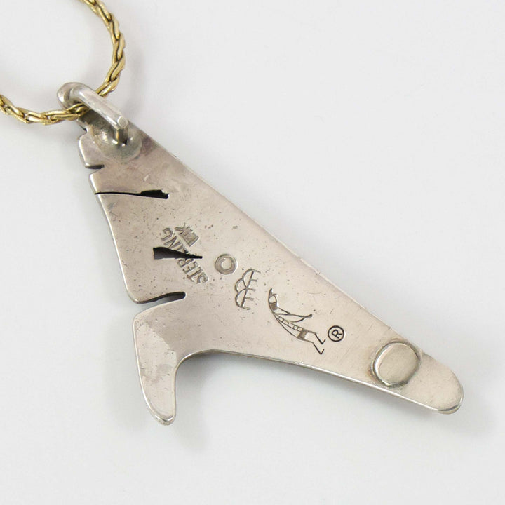 Gold on Silver Corn Stalk Pendant