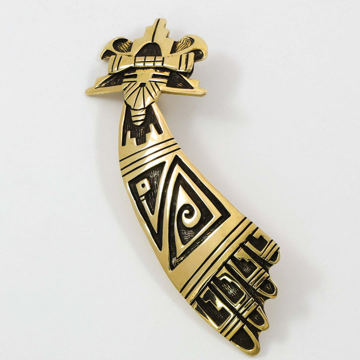 Gold Shalako Pin and Pendant