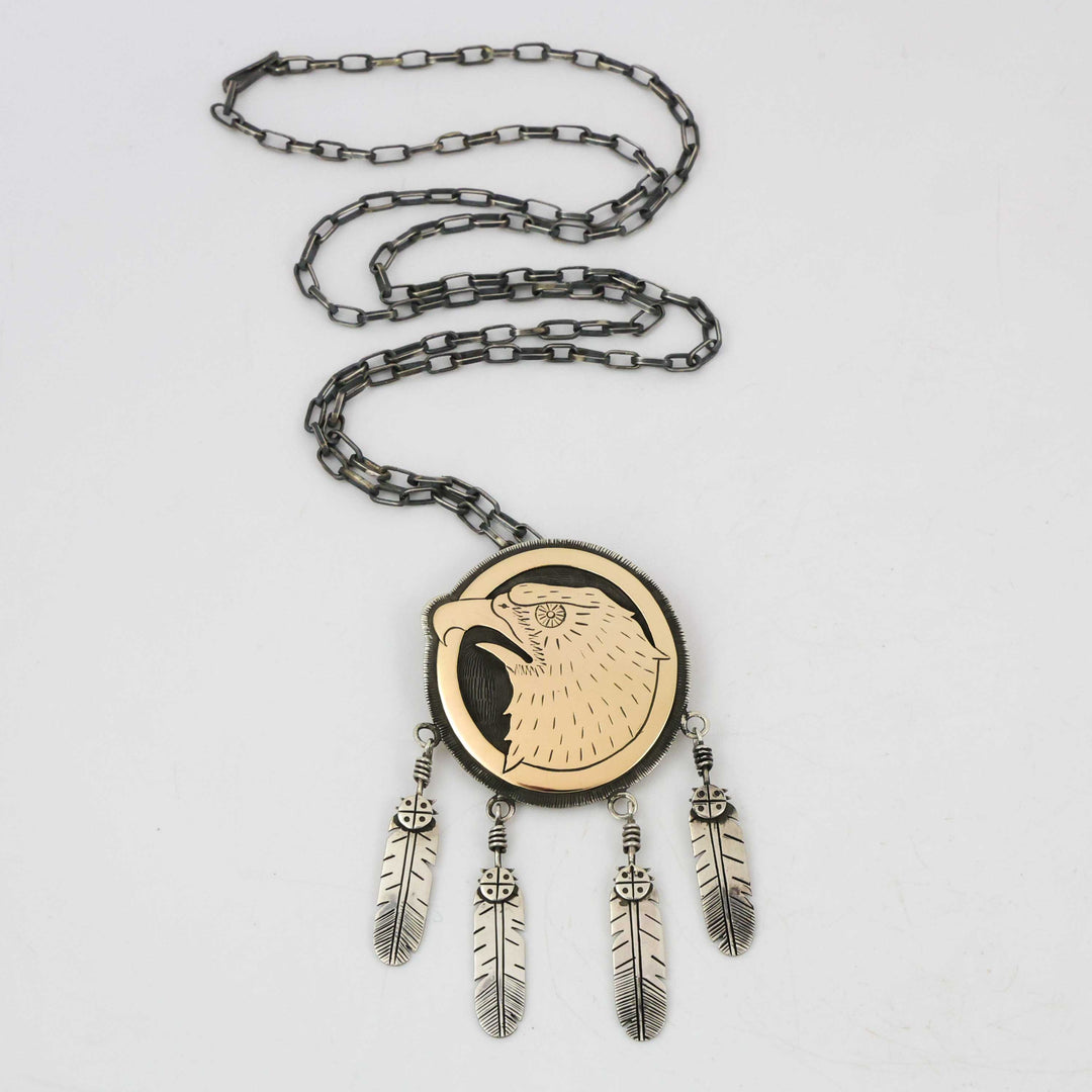 Gold on Silver Eagle Pin and Pendant