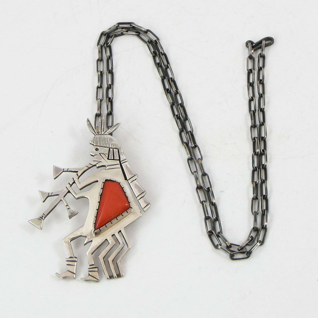 1970s Coral Starblower Pendant