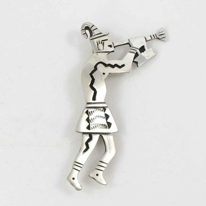 One-Horn Flute Player Pin and Pendant