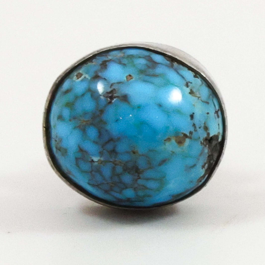 1960s Turquoise Button Pin