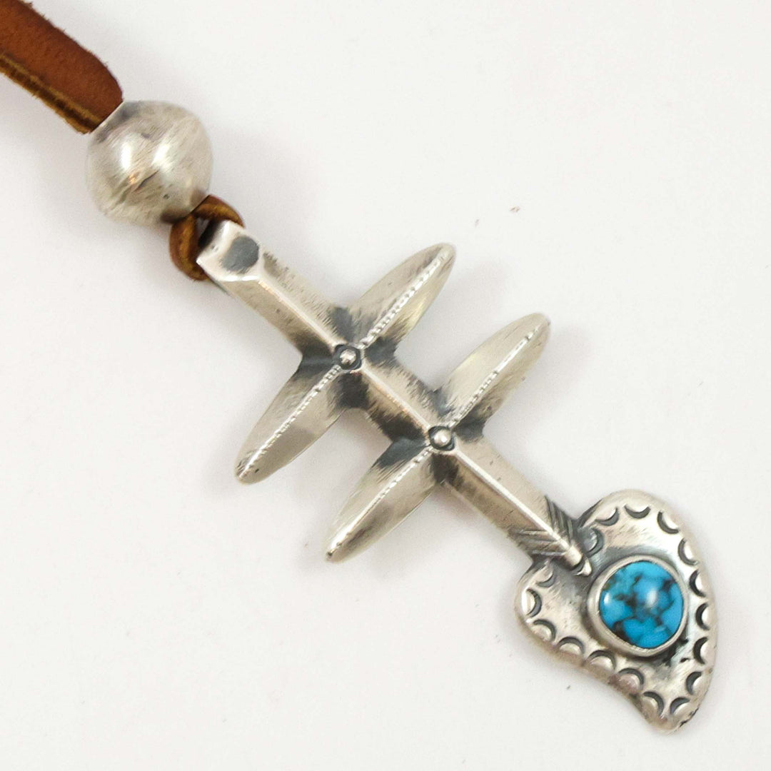 Turquoise Pueblo Cross Pendant