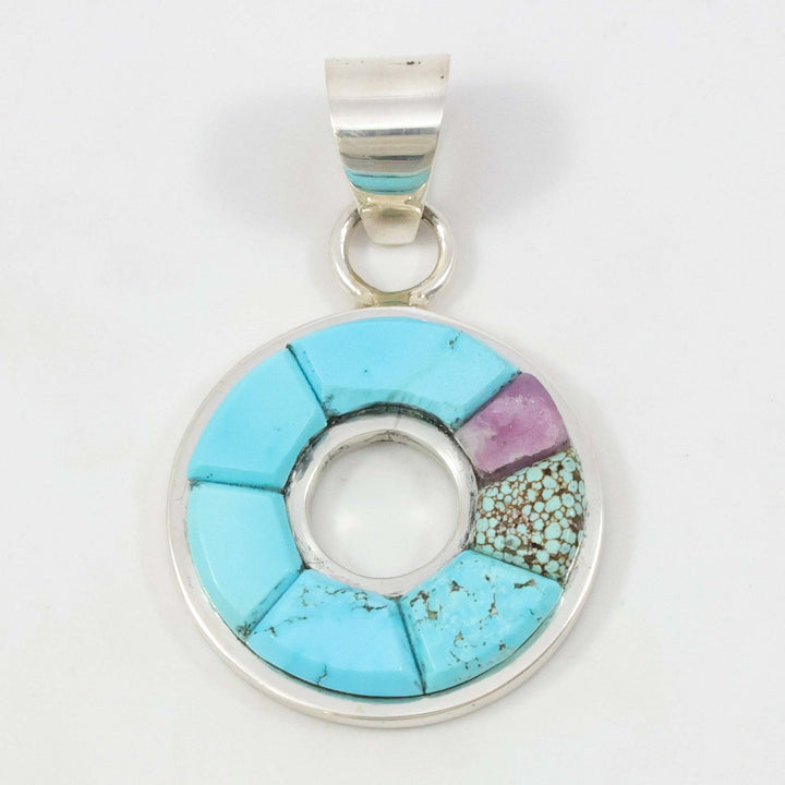 Turquoise and Lepidolite Pendant