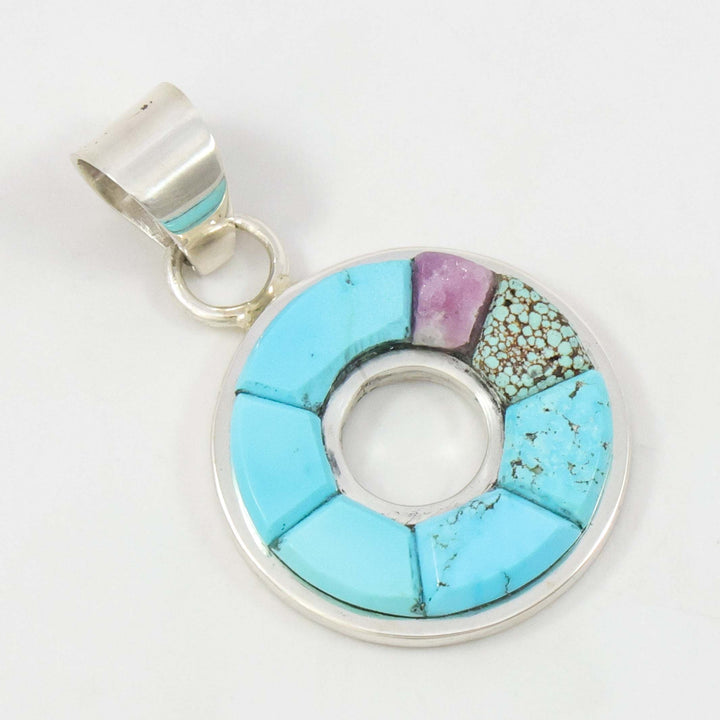Turquoise and Lepidolite Pendant