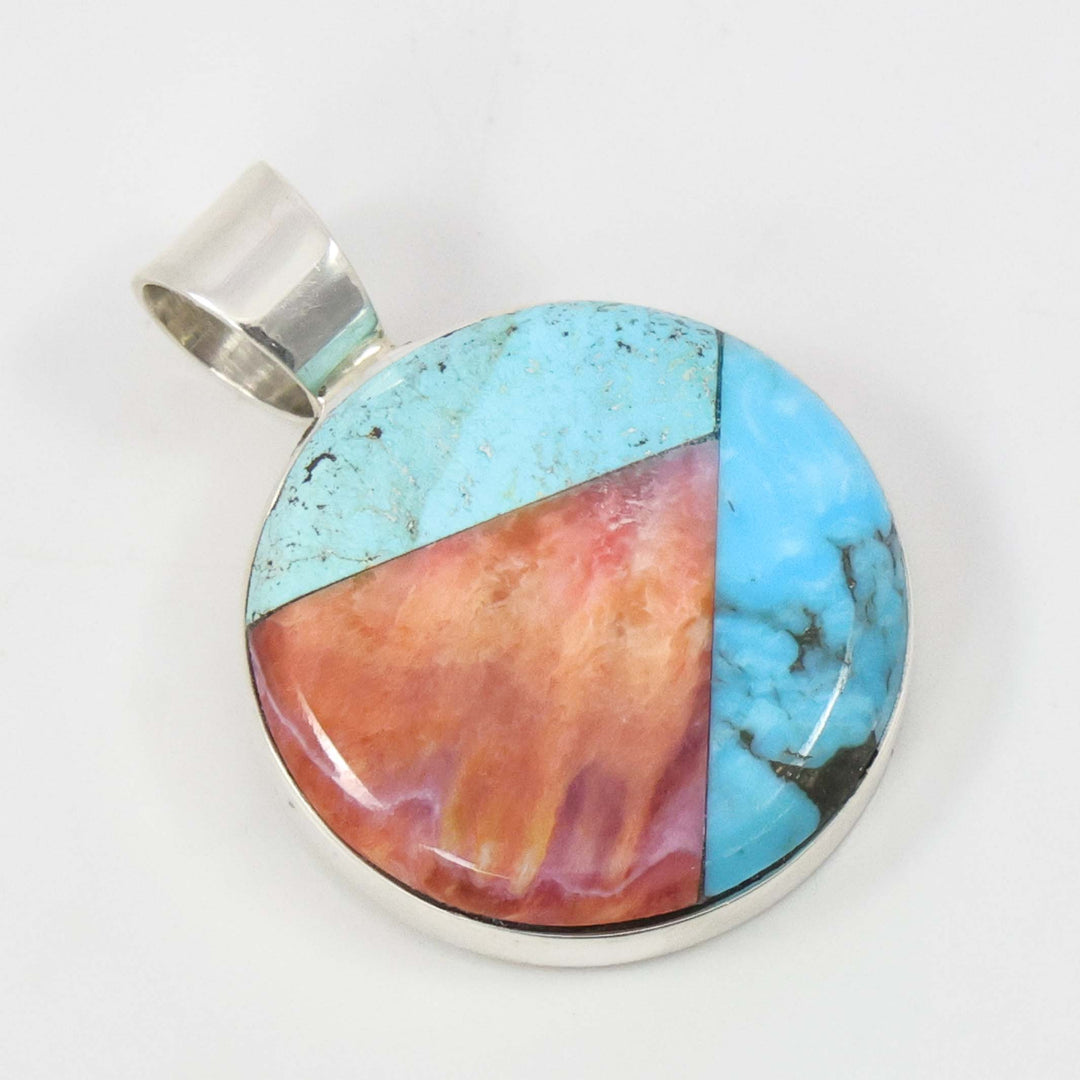 Spiny Oyster and Turquoise Pendant