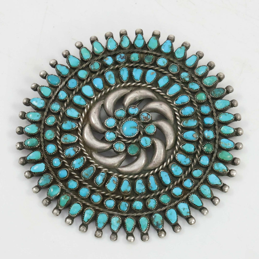 1940s Turquoise Cluster Pin