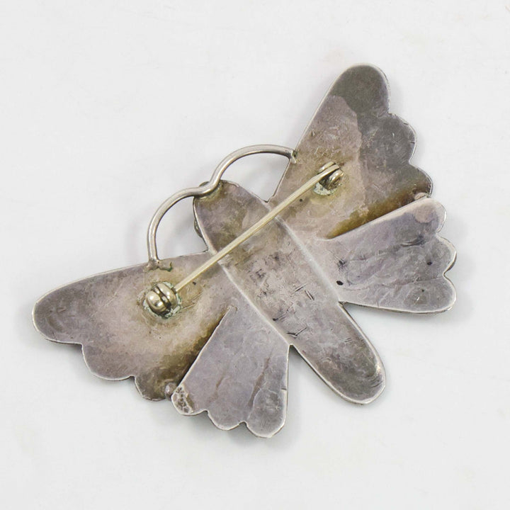 1940s Turquoise Moth Pin