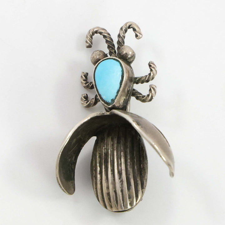 1940s Turquoise Beetle Pin