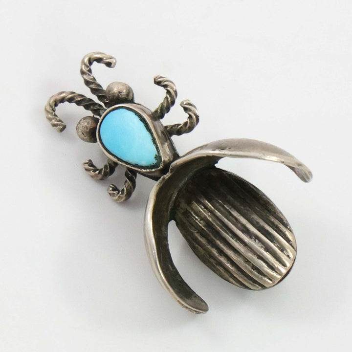 1940s Turquoise Beetle Pin