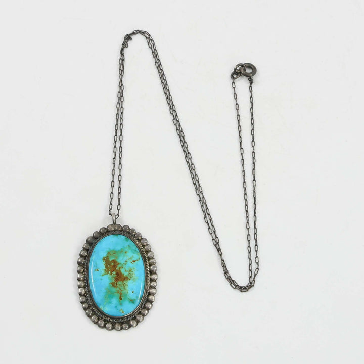 1940s Turquoise Pendant