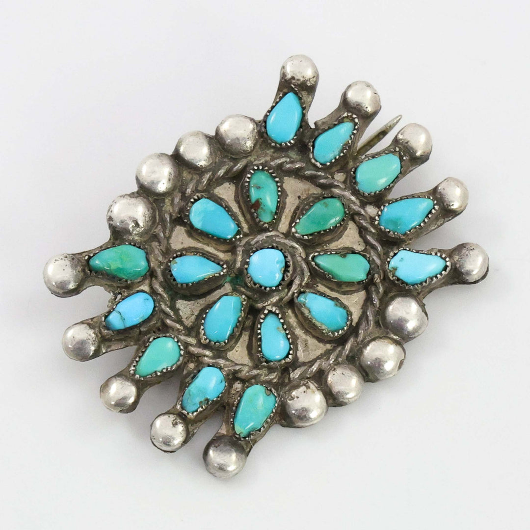 1940s Turquoise Pin