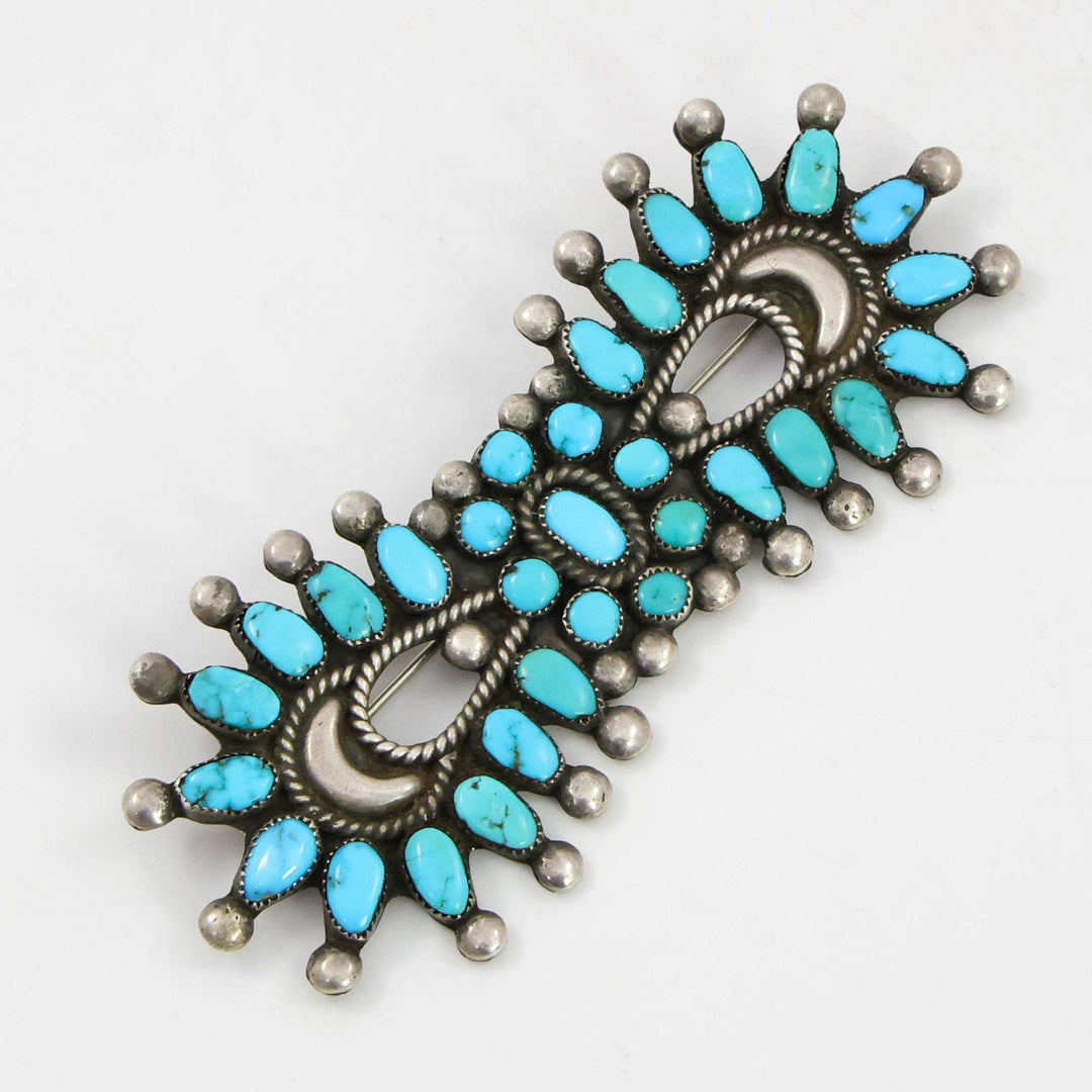 1940s Turquoise Cluster Pin