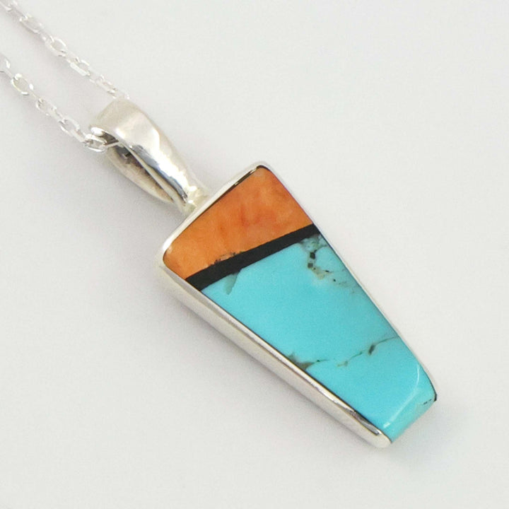 Inlay Pendant on Chain