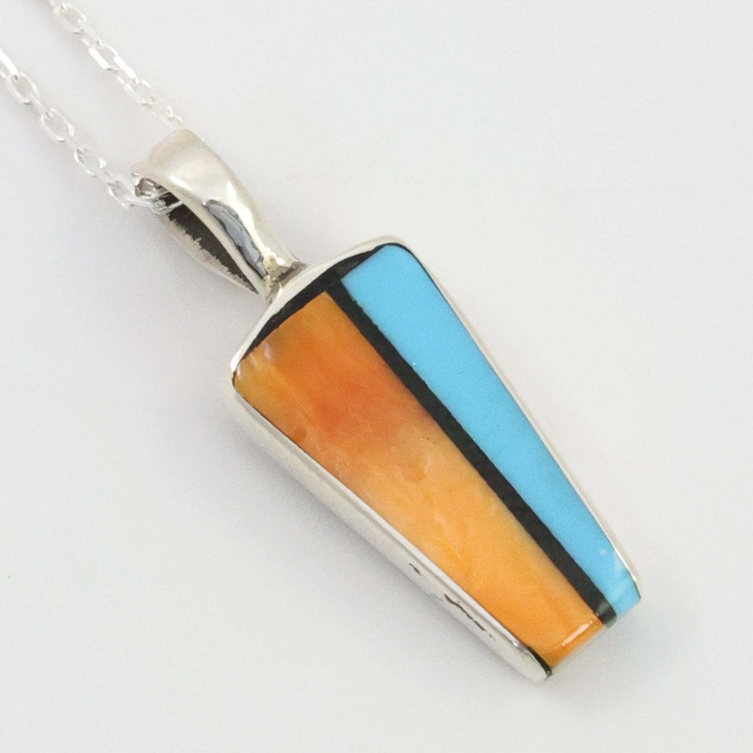 Inlay Pendant on Chain
