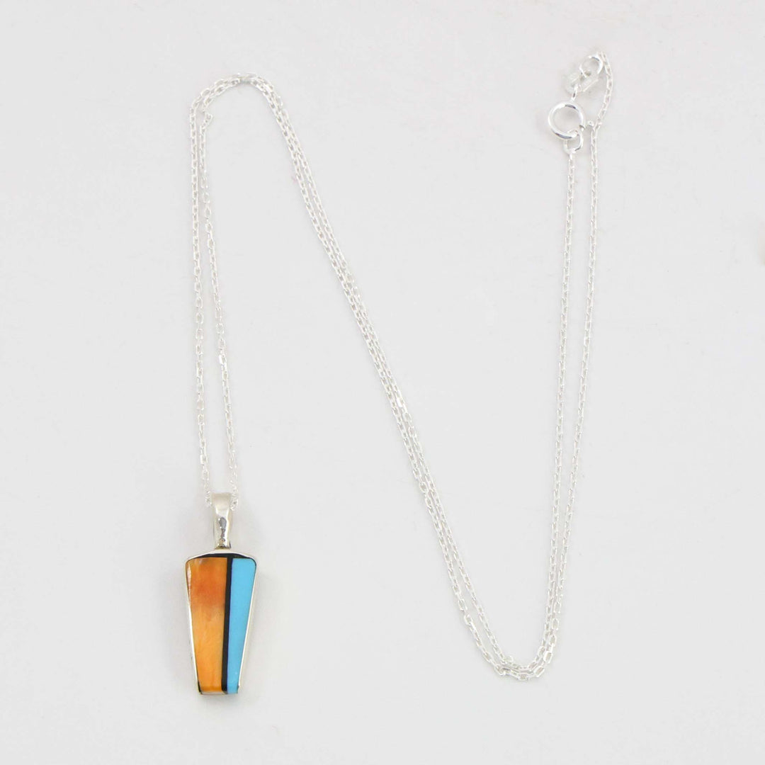 Inlay Pendant on Chain