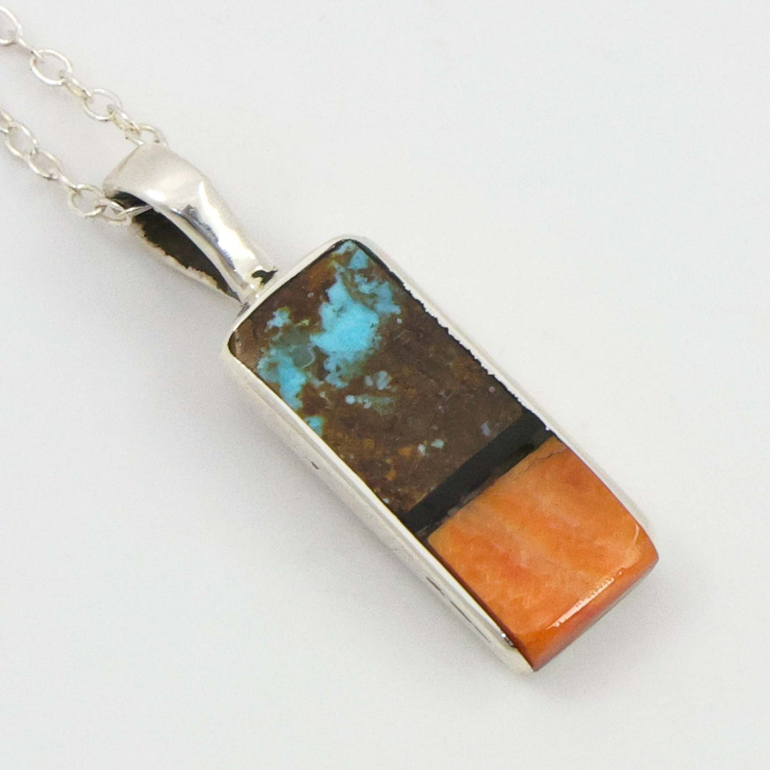 Inlay Pendant on Chain