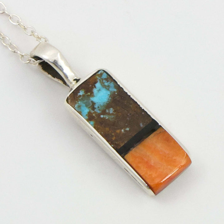 Inlay Pendant on Chain