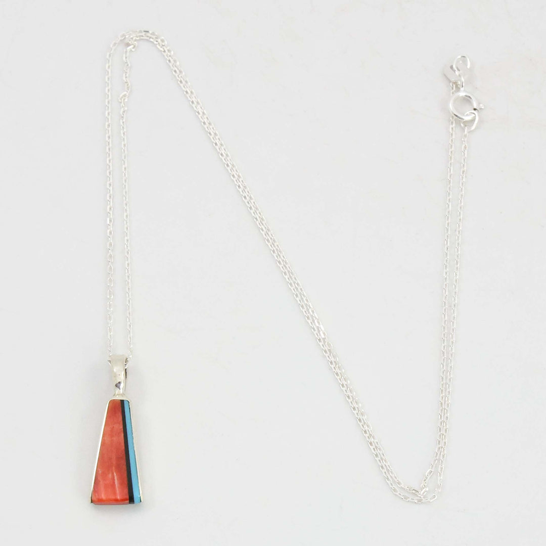 Inlay Pendant on Chain