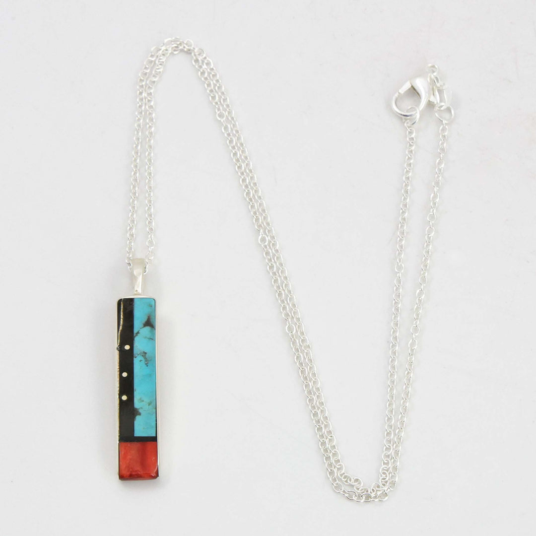 Inlay Pendant on Chain