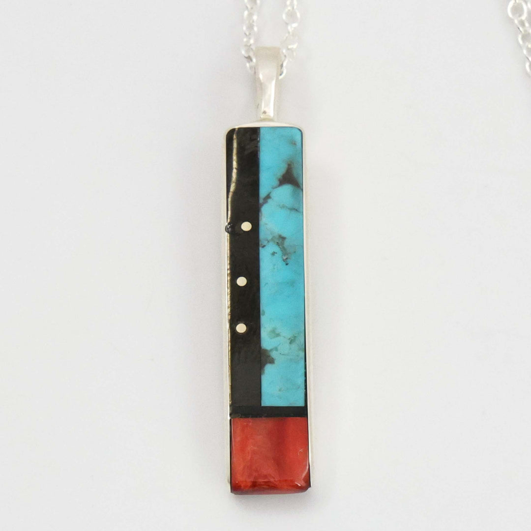 Inlay Pendant on Chain