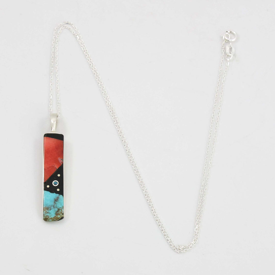 Inlay Pendant on Chain