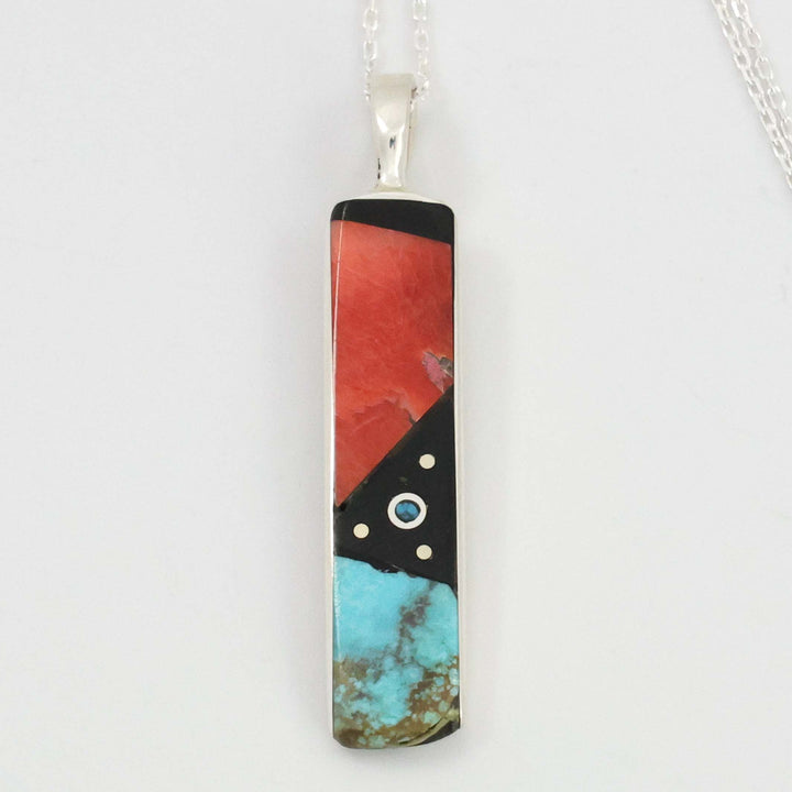 Inlay Pendant on Chain