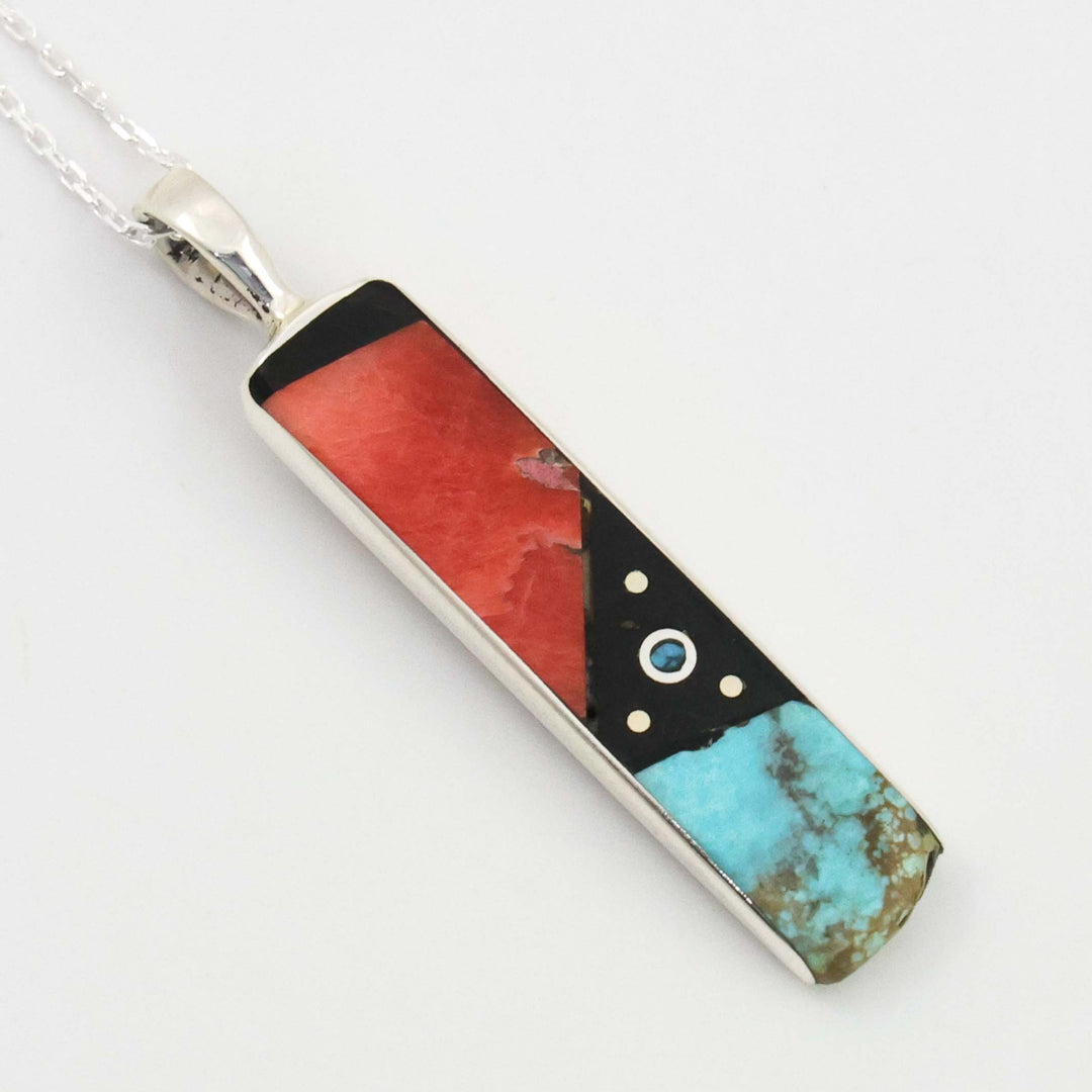 Inlay Pendant on Chain