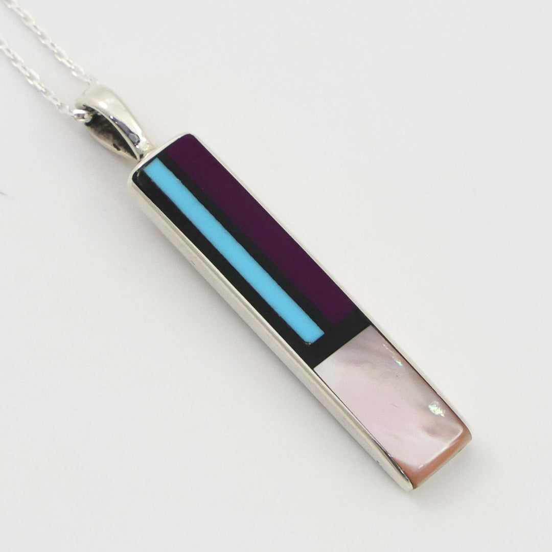 Inlay Pendant on Chain